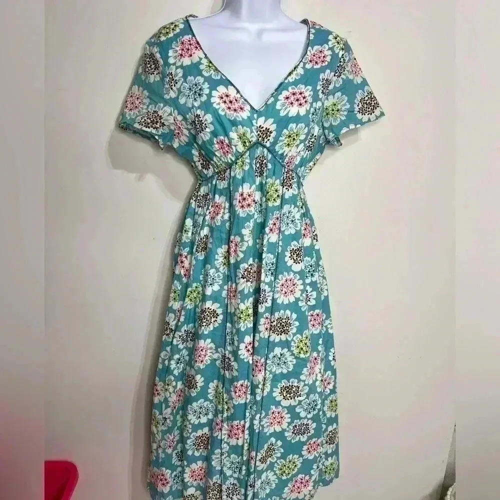 Boden Floral Fit And Flare Dress Size 8L